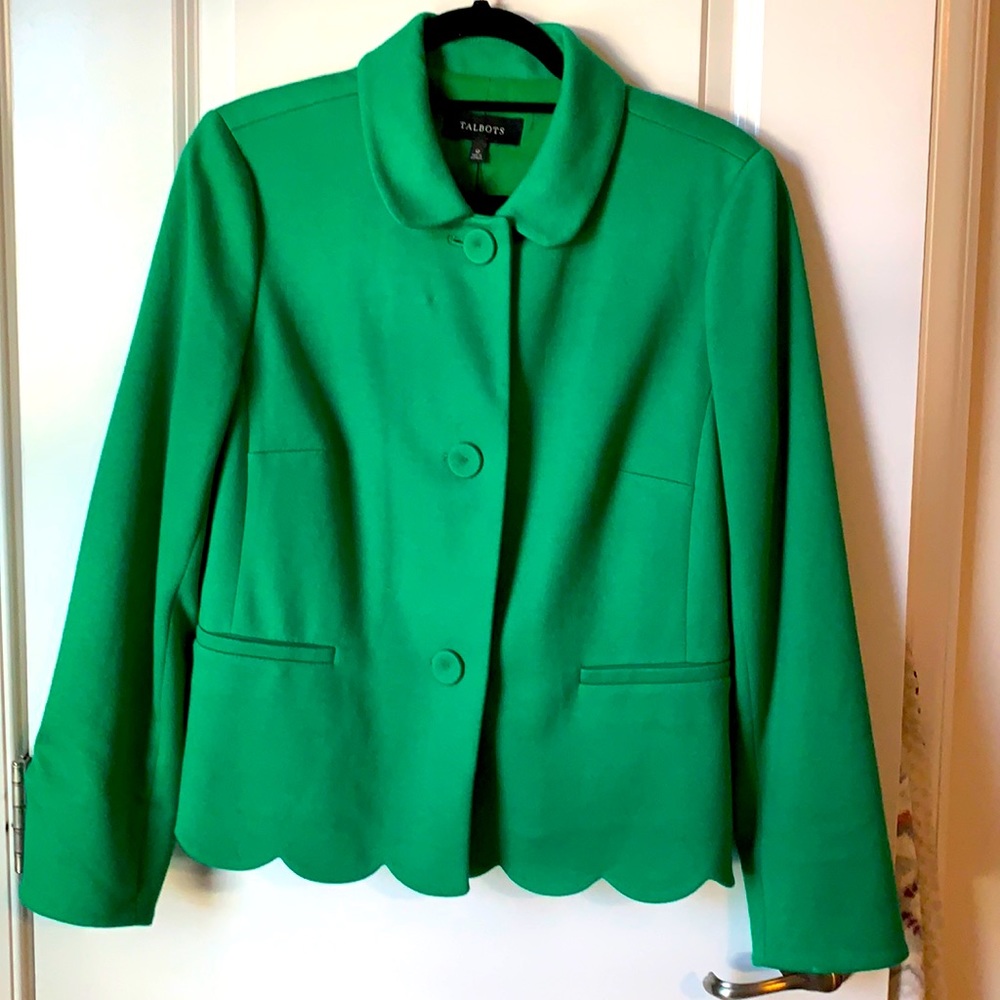 Talbots scalloped hem jacket. - pointe